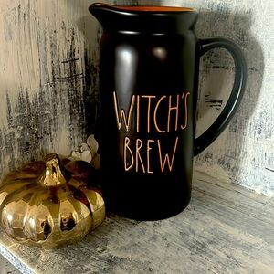 Rae Dunn WITCH’S BREW matte black Halloween pitcher